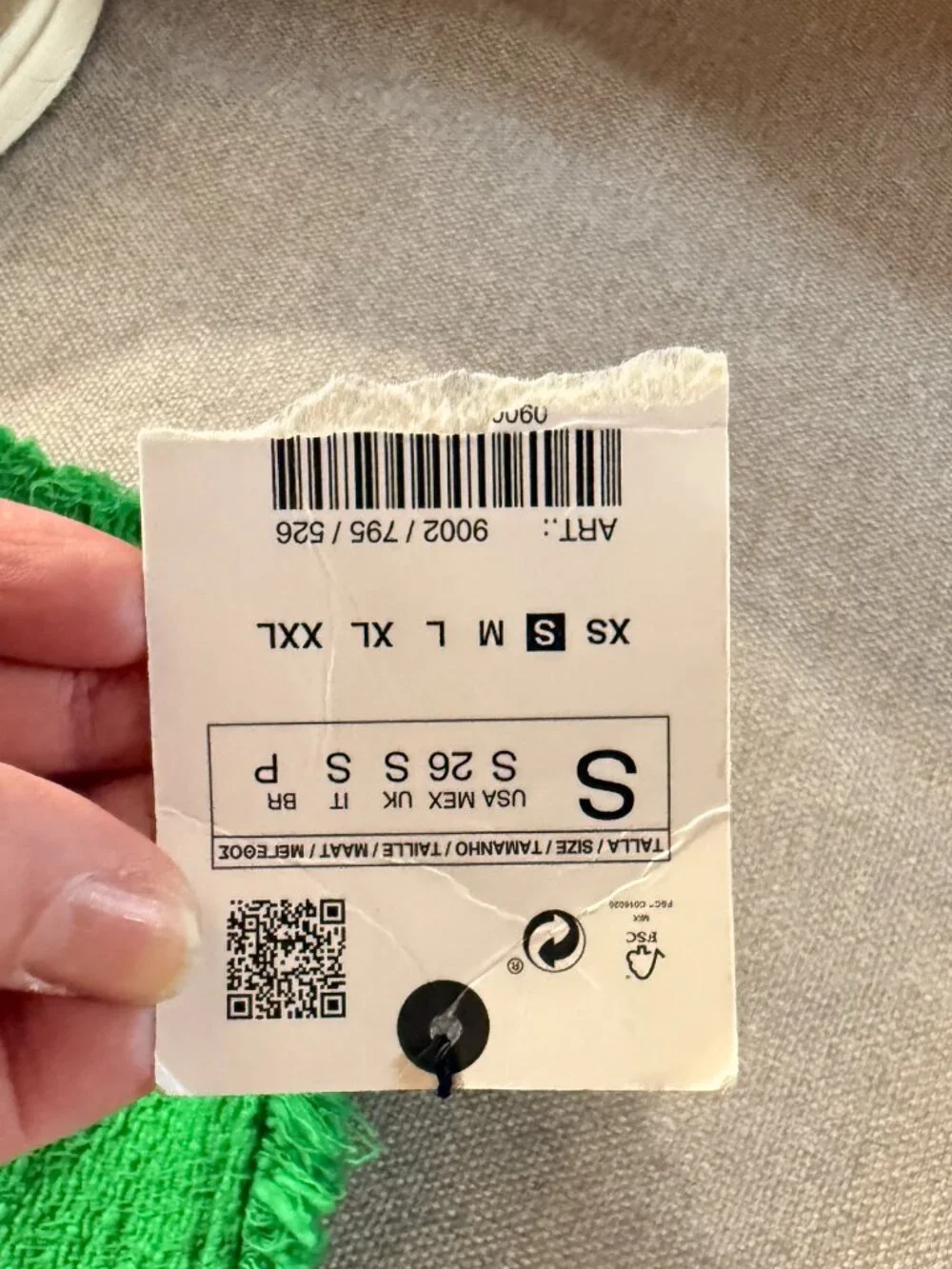 Zara Size Small Green Fitted Dress Two Side Slits (runs small) - Picture 9 of 13